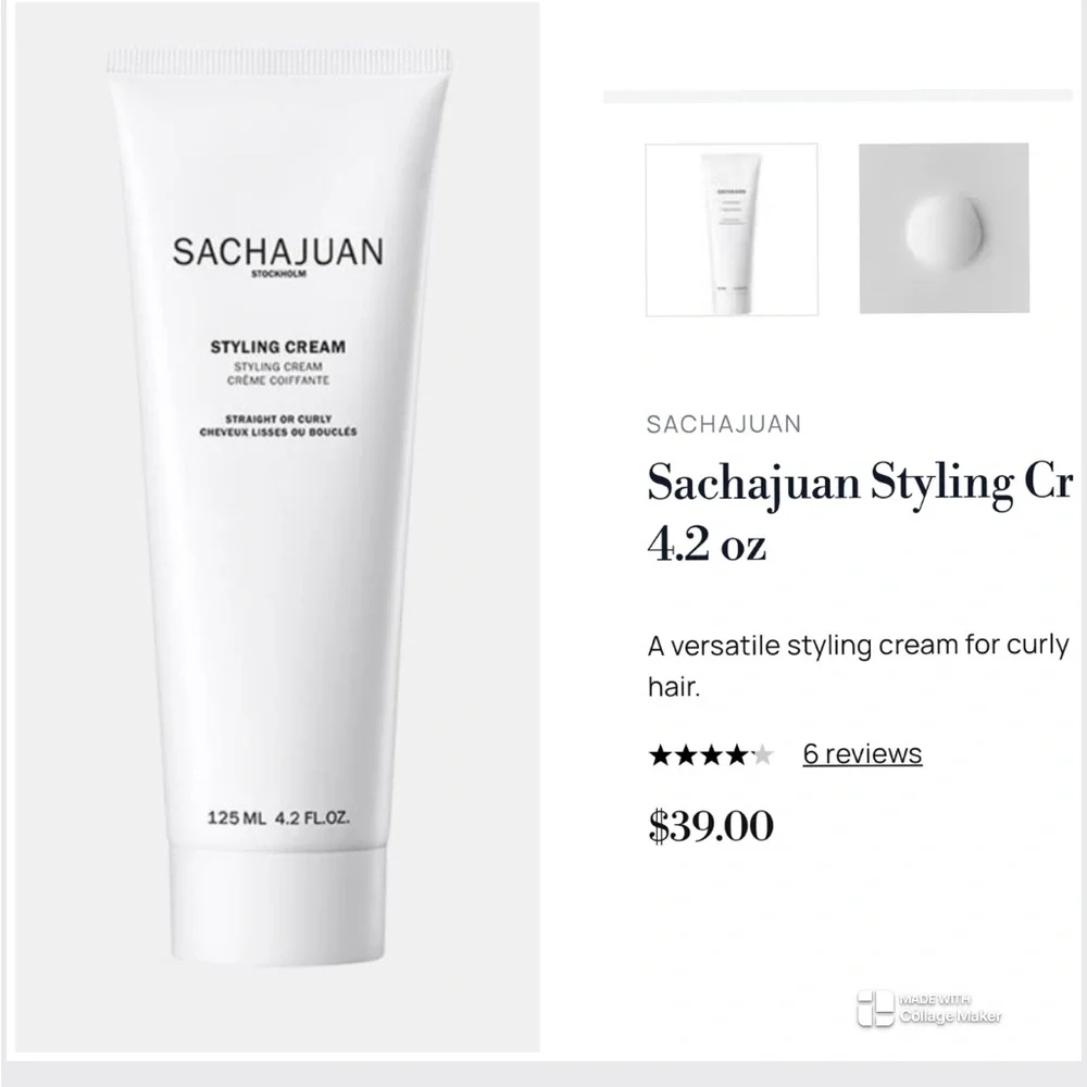 SACHAJUAN Styling Cream Straight or Curly Hair Heat Protection 125 ML Full Size